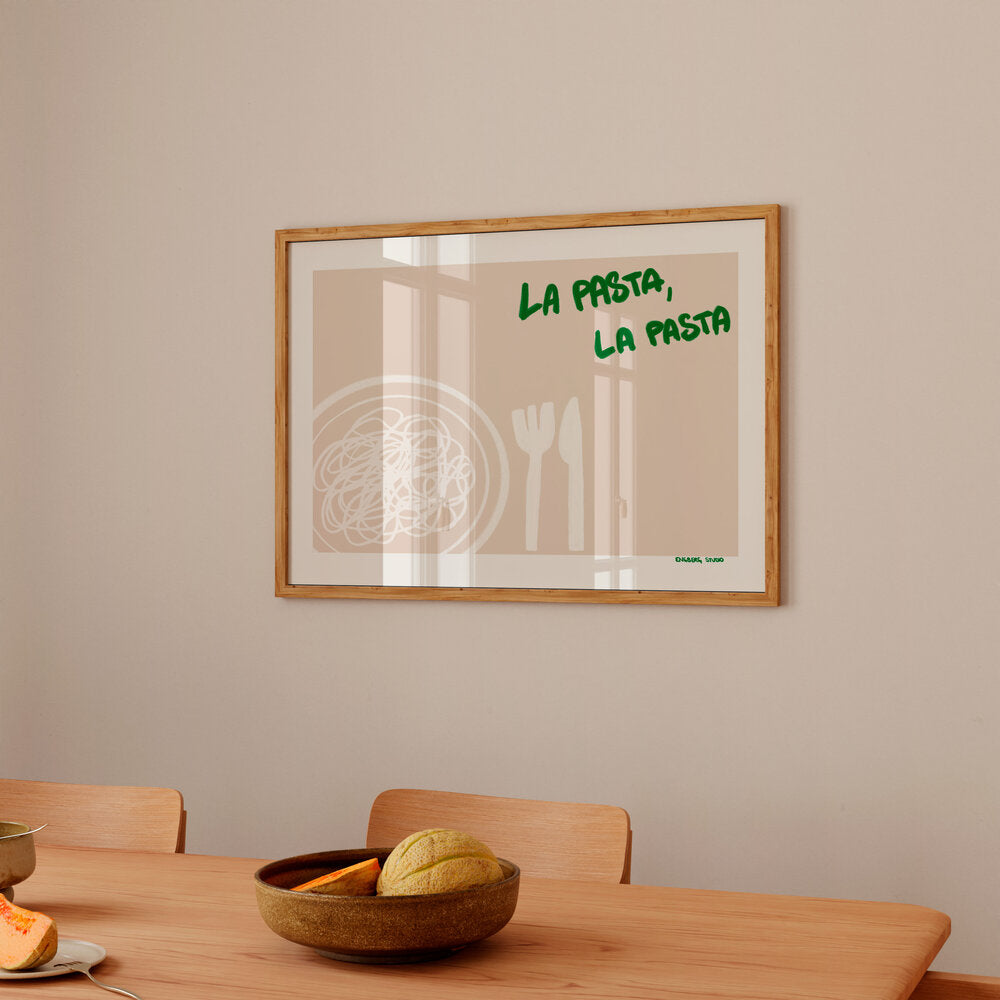 La Pasta/La Pasta plakat, rosa - 30x40 cm